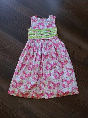 Luli & Me Pink Floral Dress Size 8